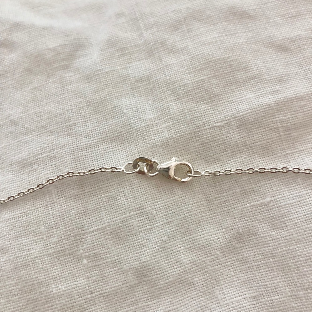 Solid Sterling Silver Crystal Necklace - image 6